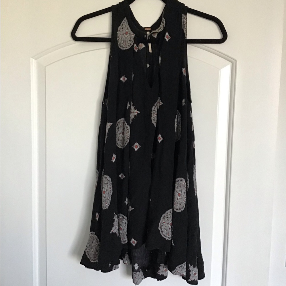 Black Free People Paisley Tunic Dress